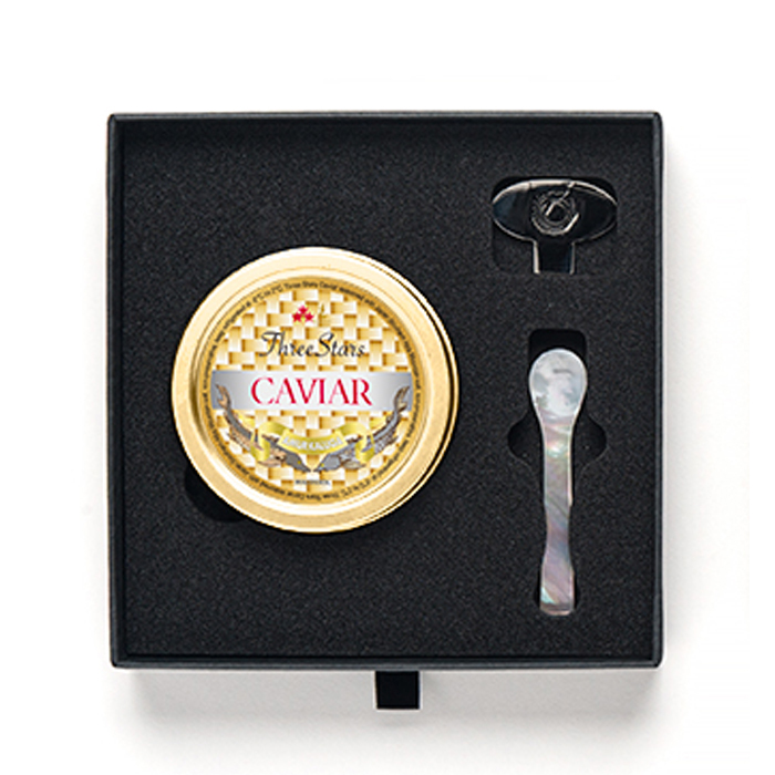 Three Stars Caviar OSCIETRA（オシェトラ）ギフトセット 30g (高級化粧箱入) - 画像 (2)
